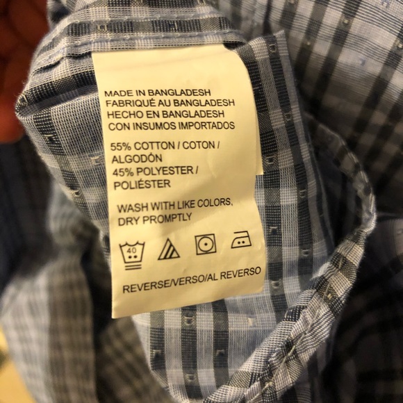 NWT Van Heusen Button Down Casual Shirt Blue Sz S - Picture 6 of 7